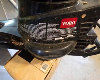 #121	Toro Electric Blower	 $25.00 
