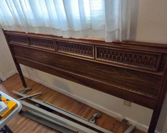 #61	Bassett King Size Headboard w/rails (as is finish)	 $100.00 
