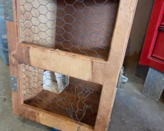 #154	Wood Chicken Crate w/latch and Handle Animal Carrier - 15x13x22	 $25.00 
