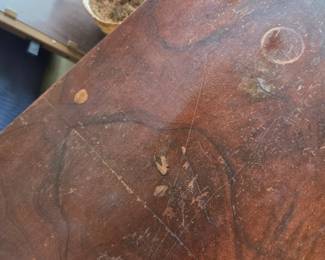 #184	Half Wood Entry Table (top has finish issues and watermark) - 26x13x25	 $45.00 
