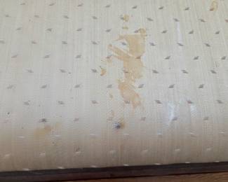 #38	Lane Love Cedar Chest w/upholstered Top and Faux Drawers on Front - (as is stain on beach) - 49x18x21	 $125.00 
