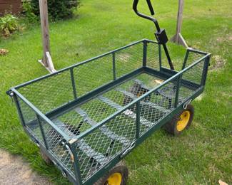#87	Wrought Iron Yard Cart 48x24x13 (tires low)	 $75.00 
