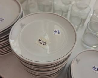 #213	United Airlines Set of 15 6.5" Salad/Dessert Plates	 $75.00 
