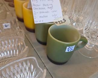 #223	VTg. Fire King Anchor Hocking Stackable Mugs - set of 4	 $20.00 
