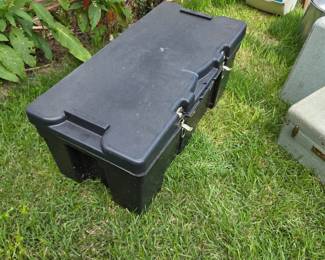 #89	Black Plastic Storage Chest w/Buckle Fasteners  32x15x15	 $30.00 
