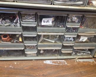 #105	Plastic Hardware Cabinet - Lt. Gray 12 drawers	 $20.00 
