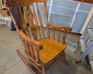 #163	Heavy Wood Rocker 	 $65.00 
