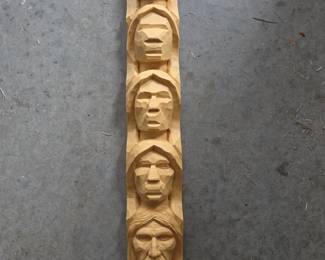 #96	Native American Sculpture Carved Resin Study Stick Totem H.L. Enlow 1993	 $20.00 
