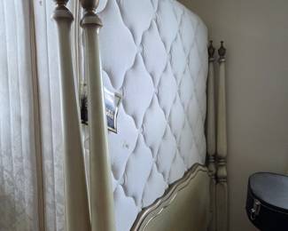 #43	Full Size French Provencial 4 poster Headboard/Footboard w/rails	 $100.00 
