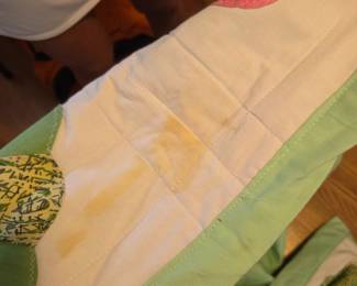 #49	Machine Pieced and Quilted Scrappy Quilt w/small Stain - 66x88	 $60.00 
