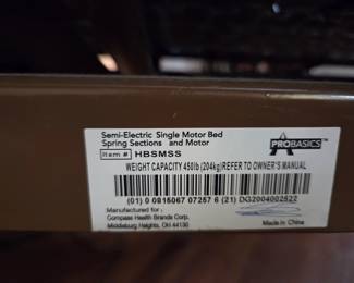 #180	ProBasics Hospital Bed (working w/mattress)	 $25.00 