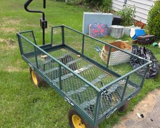 #87	Wrought Iron Yard Cart 48x24x13 (tires low)	 $75.00 
