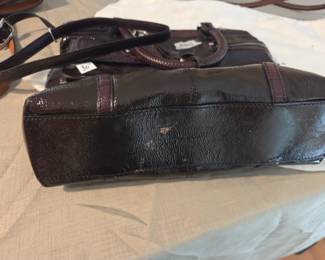 #242	Brighton Dark Brown Leather Shoulder Bag w/Dust Bag (has slight blimish on bottom of Bag)	 $50.00 

