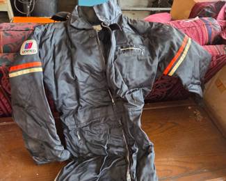 #133	Black United Airlines Flight Coverall/Suit w/zippered hood - Size Large	 $40.00 
