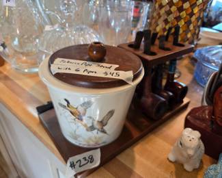 #238	Tobacco Pipe Stand w/6 Pipes	 $45.00 
