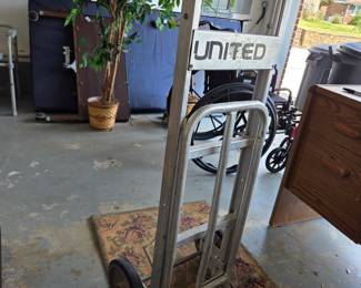 #182	Stainless United Airlines Luggage Cart - Hand Truck	 $75.00 
