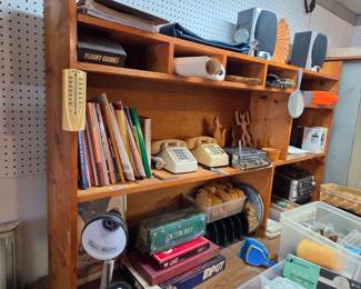 #100	Laminate Desk (as is) w/5 drawers w/Hutch on top (homemade wood) - Desk - 72x36x30  Hutch- 68x11x42 - You Move 	 $25.00 
