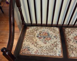 #22	Wood Bench w/2 upholstered Seats - 37x20x35	 $75.00 
