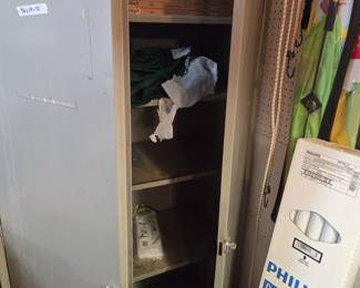 #102	Tennesco Metal Stoage Cabinet w/2 doors & 4 shelves 36x18x72	 $65.00 

