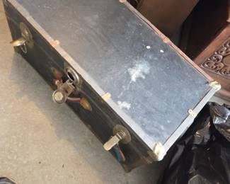 #136	Black Trunk w/Metal Latches 30x15.5x12	 $20.00 
