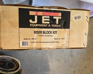 #120	Jet Equipment & Tools Riser Block Kit Model No. JRB-14	 $75.00 
