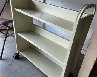 #170	Metal Rolling Bookshelf w/locking casters - 36x14x42	 $75.00 
