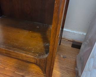 #53	Wood Mid-Century Style Broyhill End Table w/1 drawer - Project piece as is finish - 22x15x22	 $45.00 

