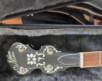 #231	Morgan Monroe Banjo w/Hard Case 	 $100.00 
