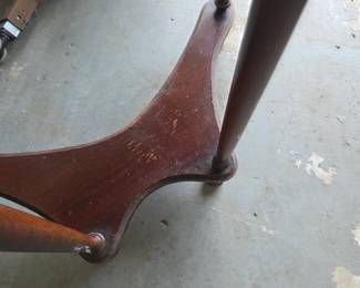 #184	Half Wood Entry Table (top has finish issues and watermark) - 26x13x25	 $45.00 
