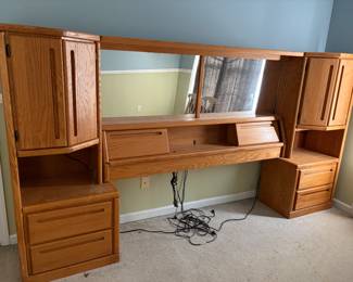 QUEEN SIZE HEADBOARD - NIGHT STANDS - STORAGE