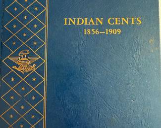Whitman Indian Cents coin album 1856-1909, vintage coin collection binder