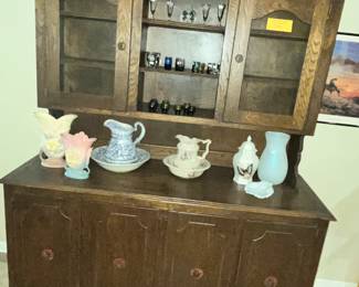 DARK OAK CHINA CABINET