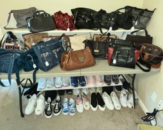 LOTS OF GREAT PURSES & MORE SHOES