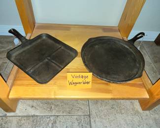 VINTAGE WAGNER WARE CAST IRON SKILLETS