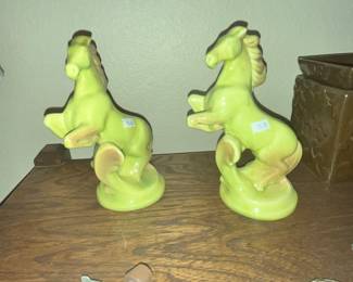 PAIR OF VINTAGE CERAMIC HORSES