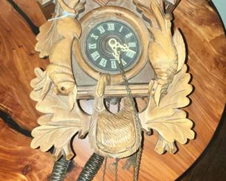 VINTAGE CARVED CUCKOO CLOCK
