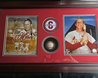003 Stan Musial Shadow Box Authenticated