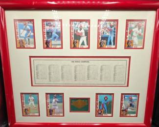 St Louis Cardinals 1982 World Champions Framed Cards Record