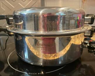 Shiny & Saucy! West Bend Stainless Pressure Cooker!