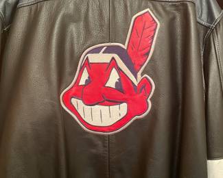 Vintage, Chief "WAHOO" Large Leather Jacket!