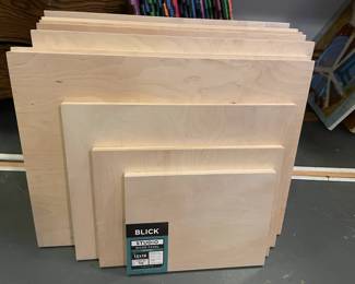 Abundance of Art Supplies--"Cradled" Wood Panels in Various Sizes