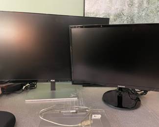 Computer Monitors--Samsung (Concave Screen) & AOC