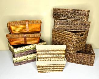 Woven Basket Bundle - 10 baskets 