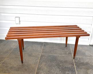 Vintage Light MCM Primitive Bench 