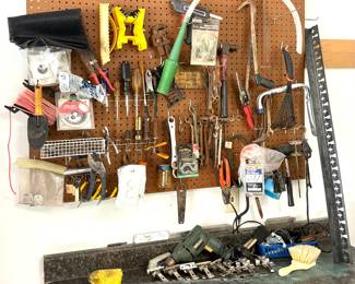 Small Tool Lot - Peg Board Not Included 