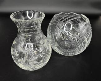 2 Lovely Crystal Vases 