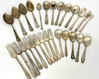 Antique and Vintage Silver Plated Flatware Lot - Rogers Bros., St. Regis Hotel 