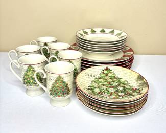 Place Setting For 6 - National Christmas Tree Association Canterbury Dish Set 