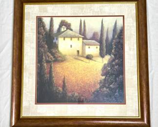 Italian Countryside Art - Large Matted, Framed Print by Artist James Wiens 