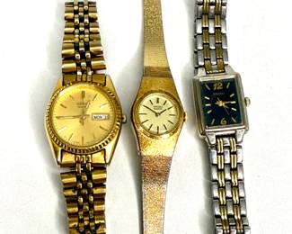 3 Vintage Women’s Seiko Watches 